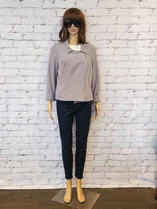 CLEO - Gray lightweight bomber style jacket - Picture 3 of 11